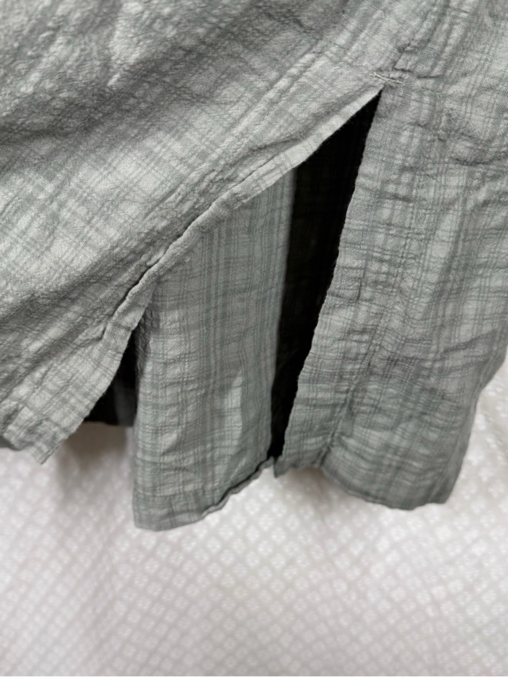 J. Jill Grey Green Button Down Long Sleeve‎ Tunic Top - Picture 6 of 6
